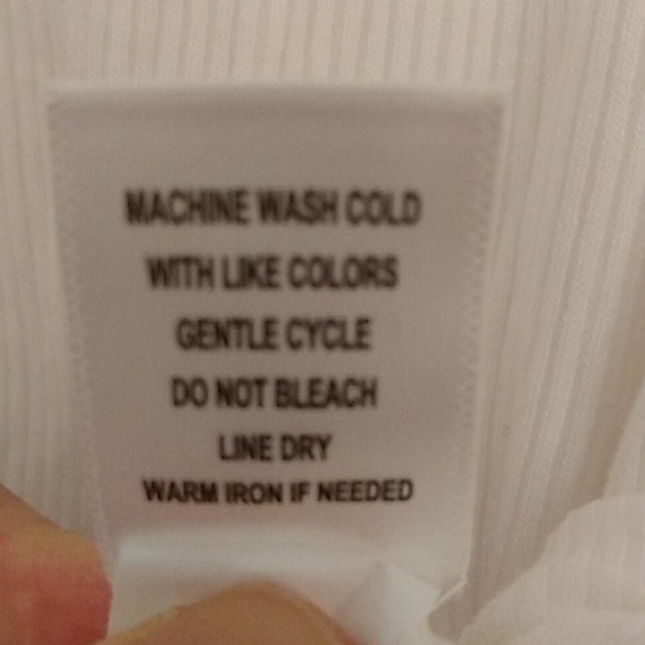 Belle Du Jour White Bodysuit with Short Sleeves and Textured Fabric SZ S… - Picture 6 of 8